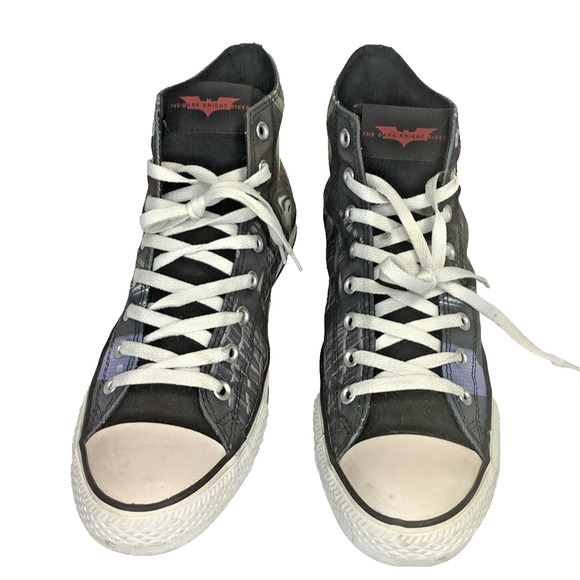 Converse Batman THE DARK KNIGHT RISES, Mens 11, Womens 13 - Chuck Taylor - NICE - Picture 3 of 12